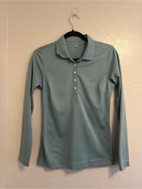 Nike Light Blue Polo with Mini Swoosh